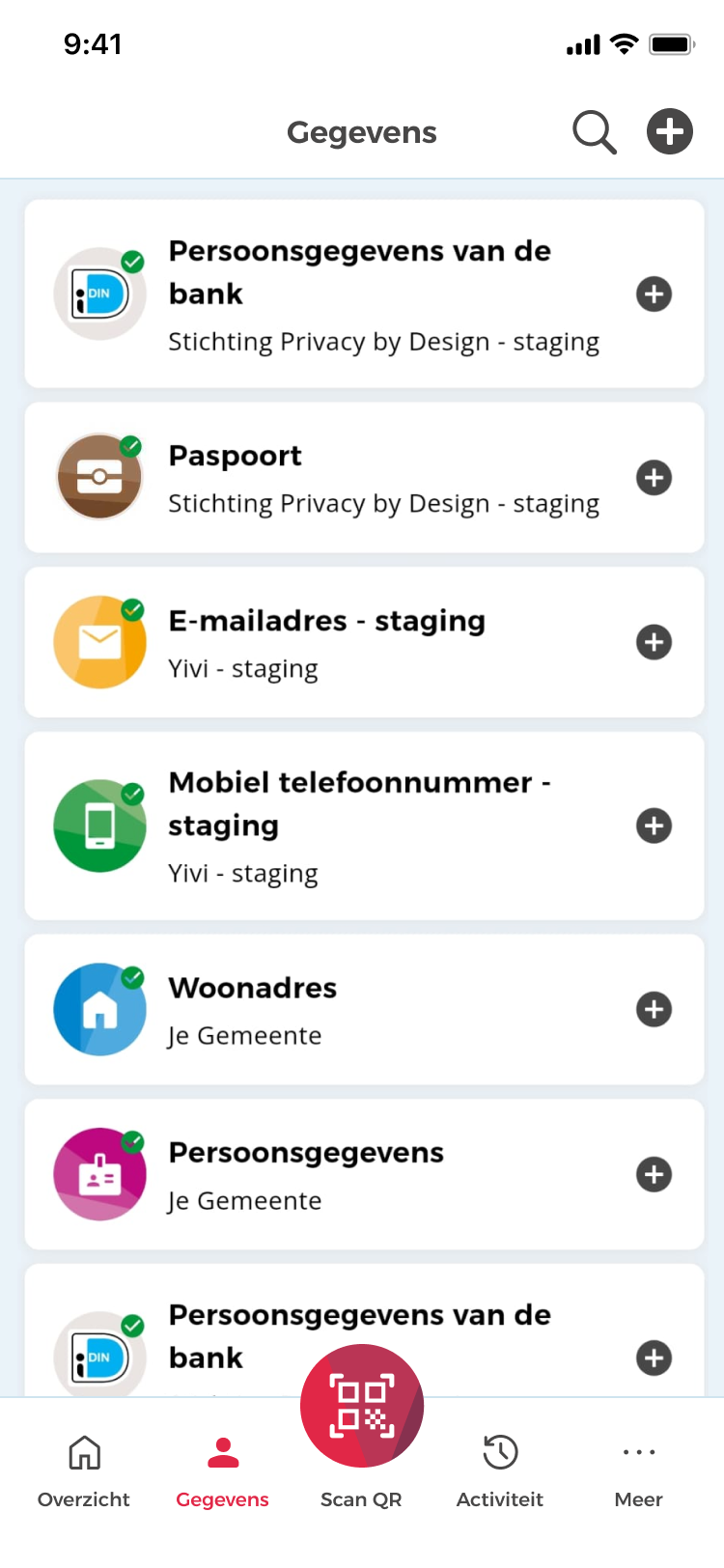 Yivi app UX design for batch issuance